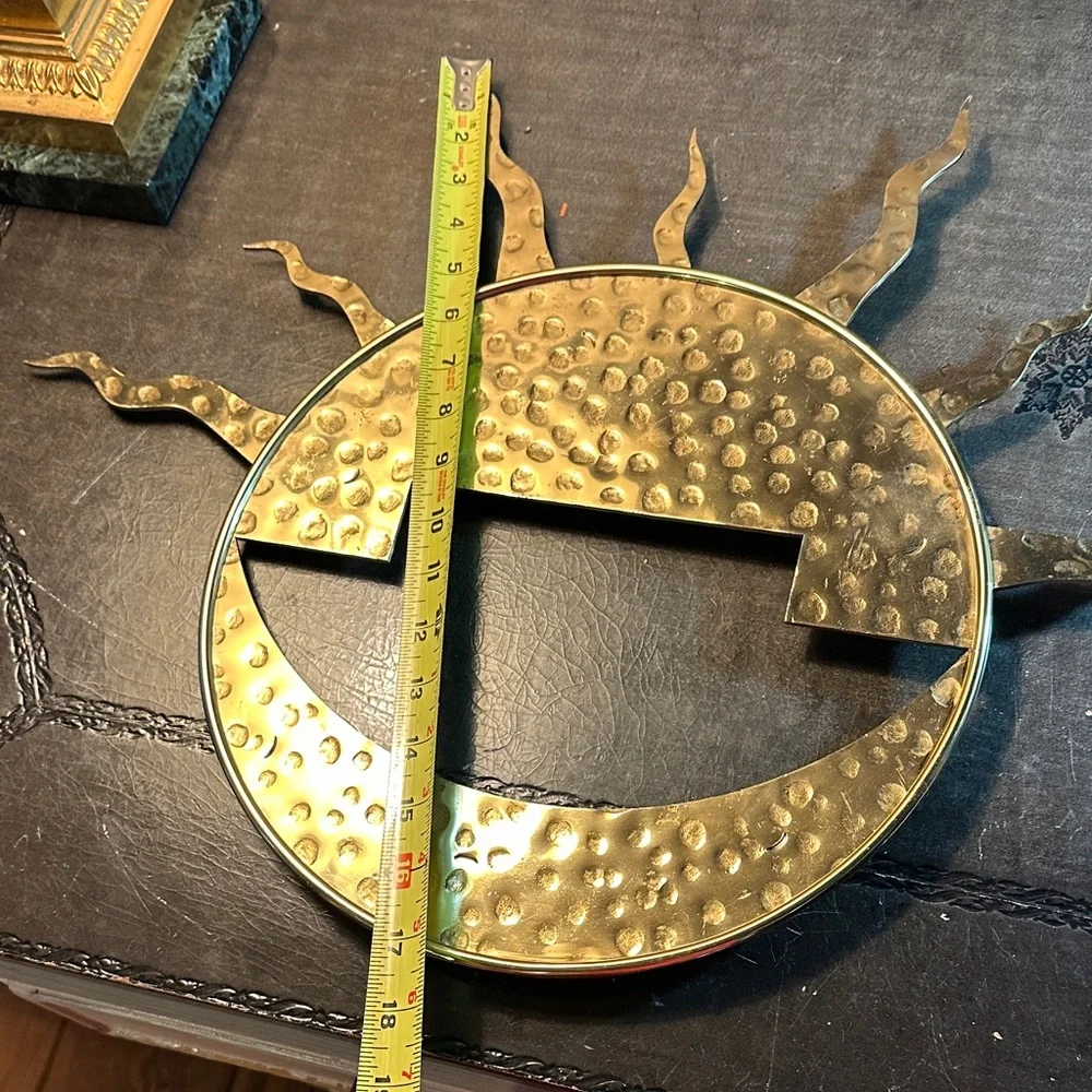 Stainless steel Sunburst Wall Accent - Gold Decorative Wall Decor